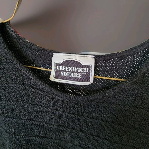 Vintage 1980's Woman's Sleeveless Sweater Knit Cropped Preppy Trendy Sweater - Picture 3 of 5